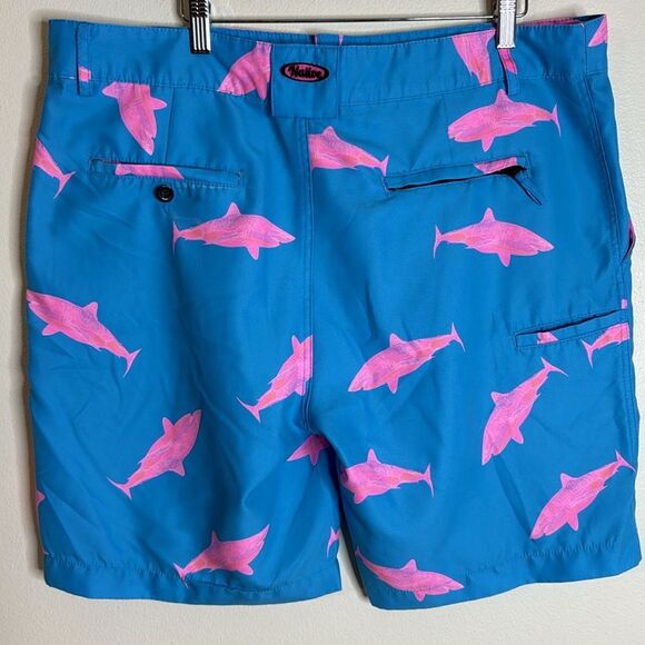 NATIVE OUTFITTERS Passport Shorts Pink Shark Blue Water Boating size 38 - Picture 6 of 8